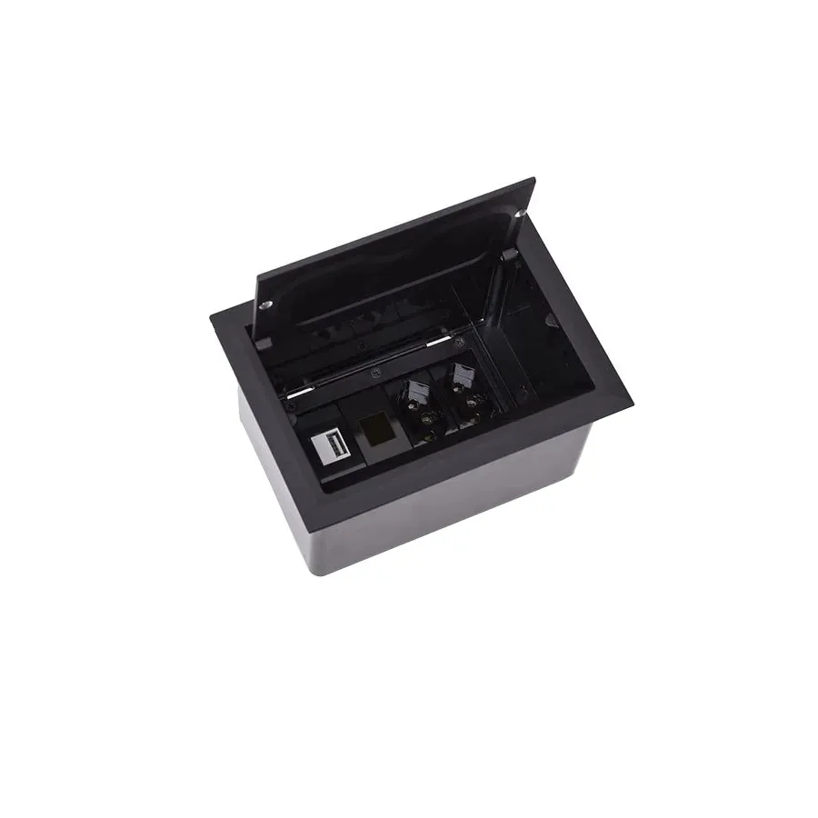 Caixa Openbox Aluminio 4 Blocos 2El/1bc/1rj Qm17040.00 Preto Qtmov